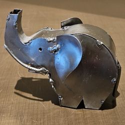 Hand Crafted Metal Elephant 3" X 3" 