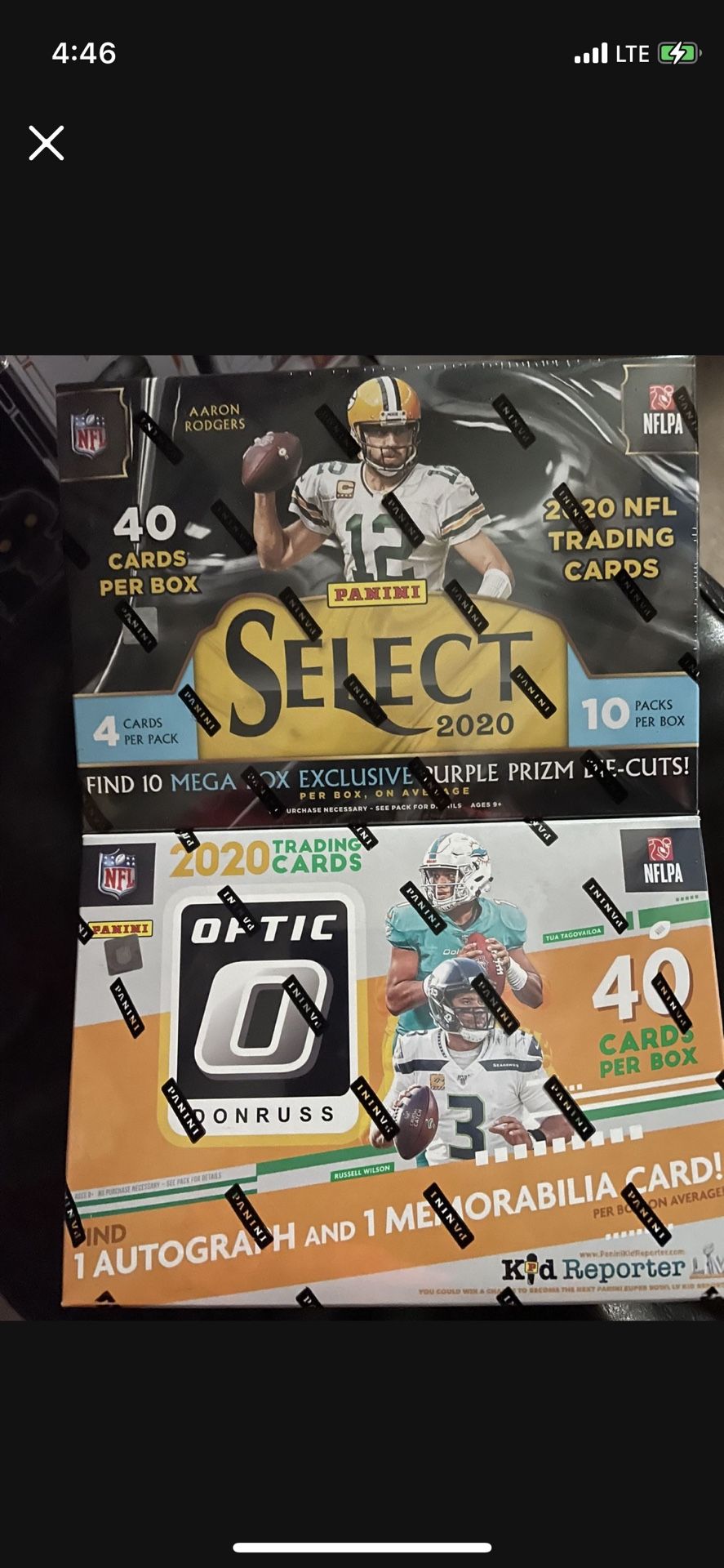 Nfl Football Set Of 2 Mega Boxes Optic And Select Chase Burrow And Herbert Rookies Sealed