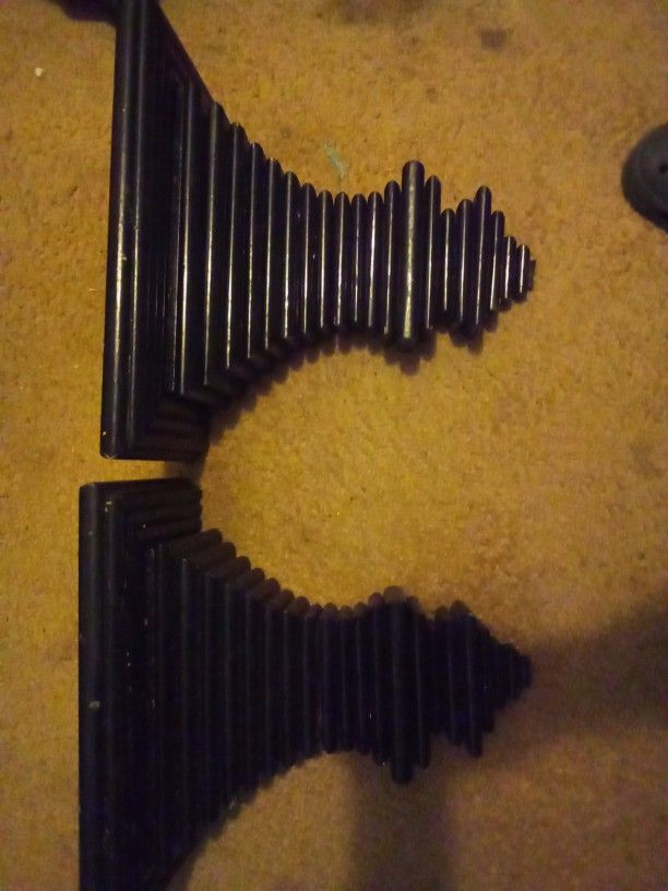 2 Black Wooden Shelves,They Are 16 In Tall And 15 In Wide,$25 For Pair