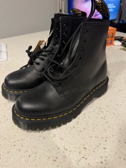Dr. Martens Black Leather Platform Boots