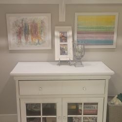 White Hutch Cabinet or Side Table