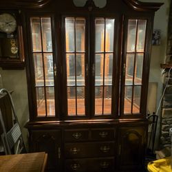 FREE -  Cherry Lighted China Hutch