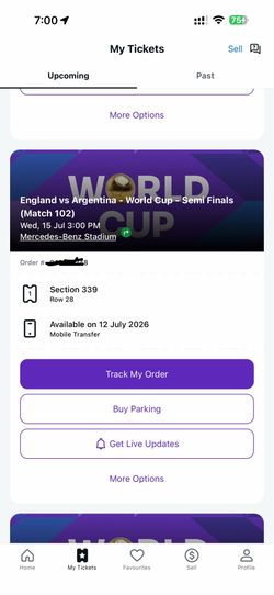 World cup ticket 🔥🔥 ( Argentina vs england )