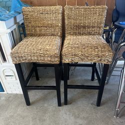 Rattan bar chairs