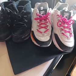 SNOW BOOTS & FILA SHOES & SIZE 10 ....😍