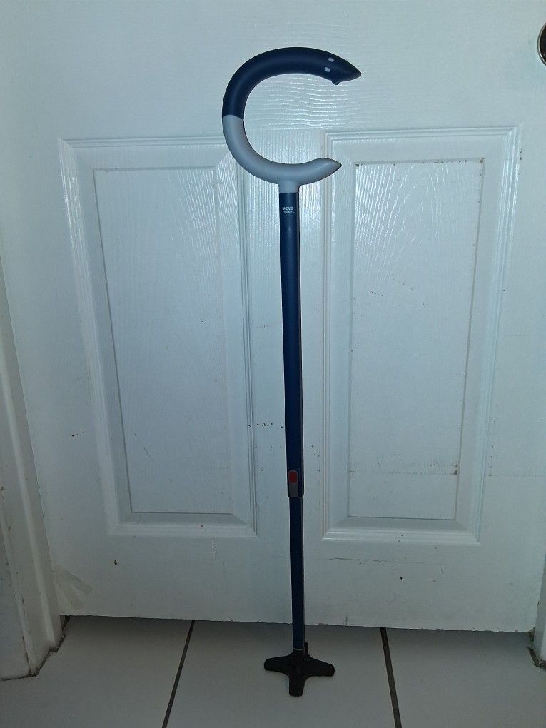 elderly or injury recovery "c grip" handle walking cane with "x" tip $20 FIRM