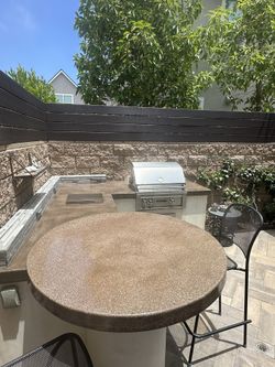Concrete BBQ Counter Top Sealing