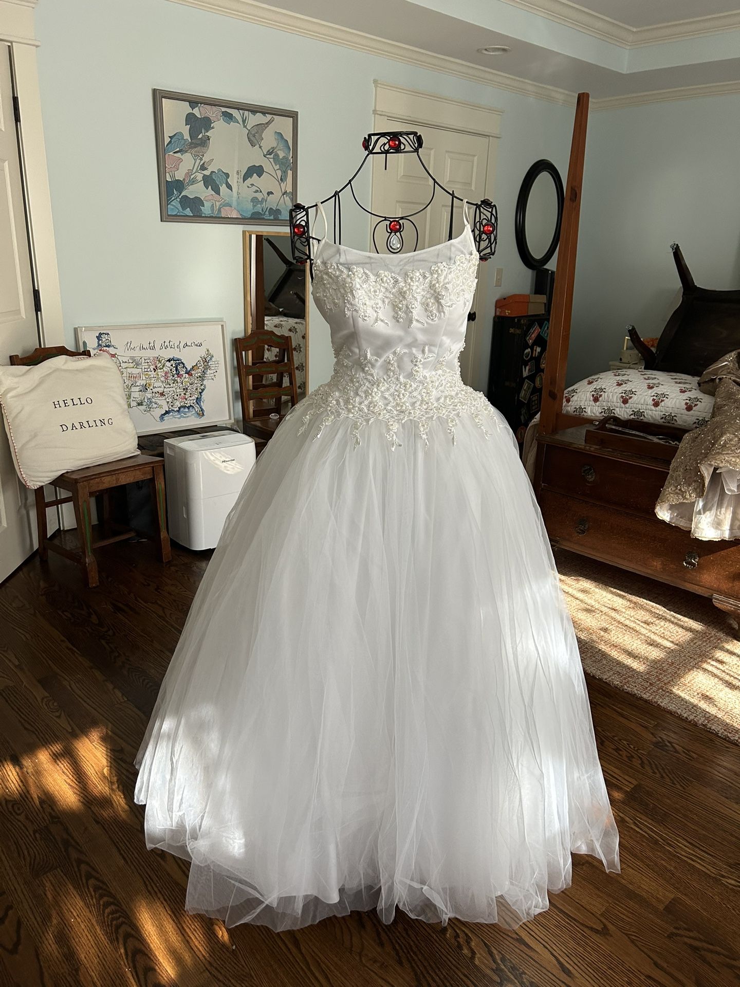 Oleg Cassini Beaded Princess Wedding Dress