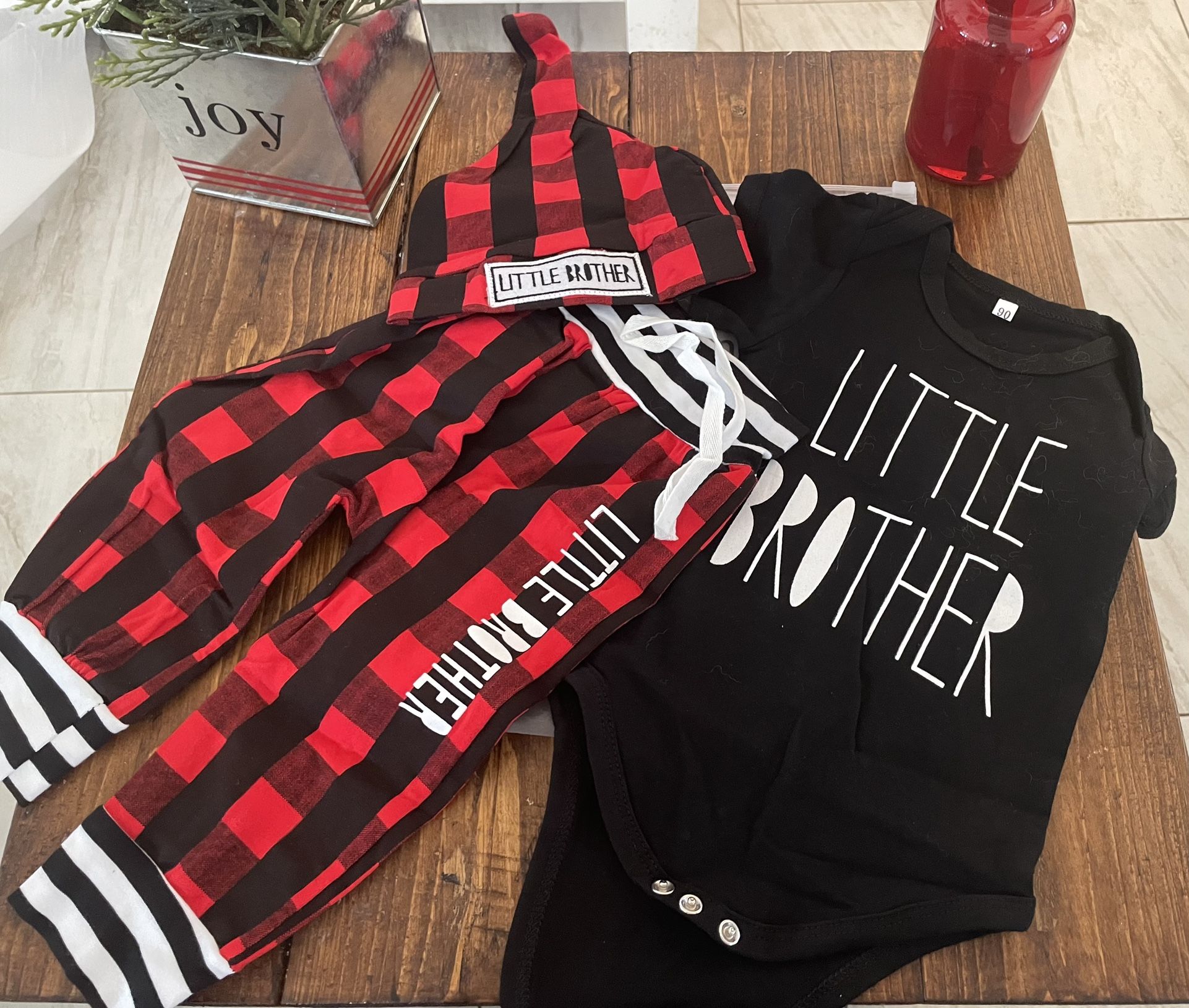 New Plaid Little Brother PAjama Set