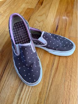 VANS Pink polka dot slip on shoes (Women’s size 7)