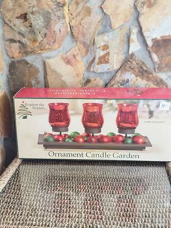 Brighten The Season Brand "Ornament Candle Garden" Centerpiece,