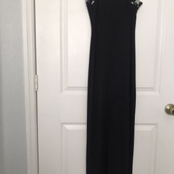 Black and silver long dress