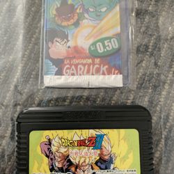 Dragon Ball Z III Game Cartridge and Dragon Ball Z "Revenge of Garlic Jr." saga trading card pack