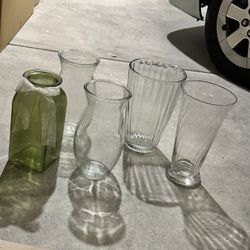 Flower vases all together 
