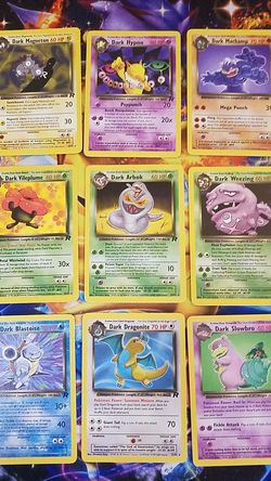 9x Pokemon Team Rocket Cards Dark Blastoise Dragonite Machamp