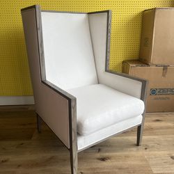 Restoration Hardware French Contemporary Track Arm Wingback Chair