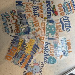 Iron on onesie Decals - Qty 24