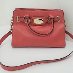 MICHAEL KORS SELMA SAFFIANO LEATHER SATCHEL E-1510