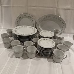 Vintage Sheffield Fine China Set, Pattern Elegance, Service For 12