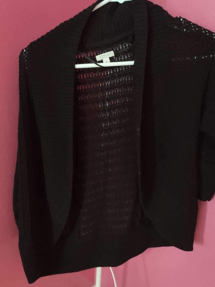 Black Knit Cardigan Size Small