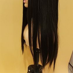 Long Black Straight Wig
