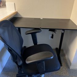 Office Chair And Standing Desk 