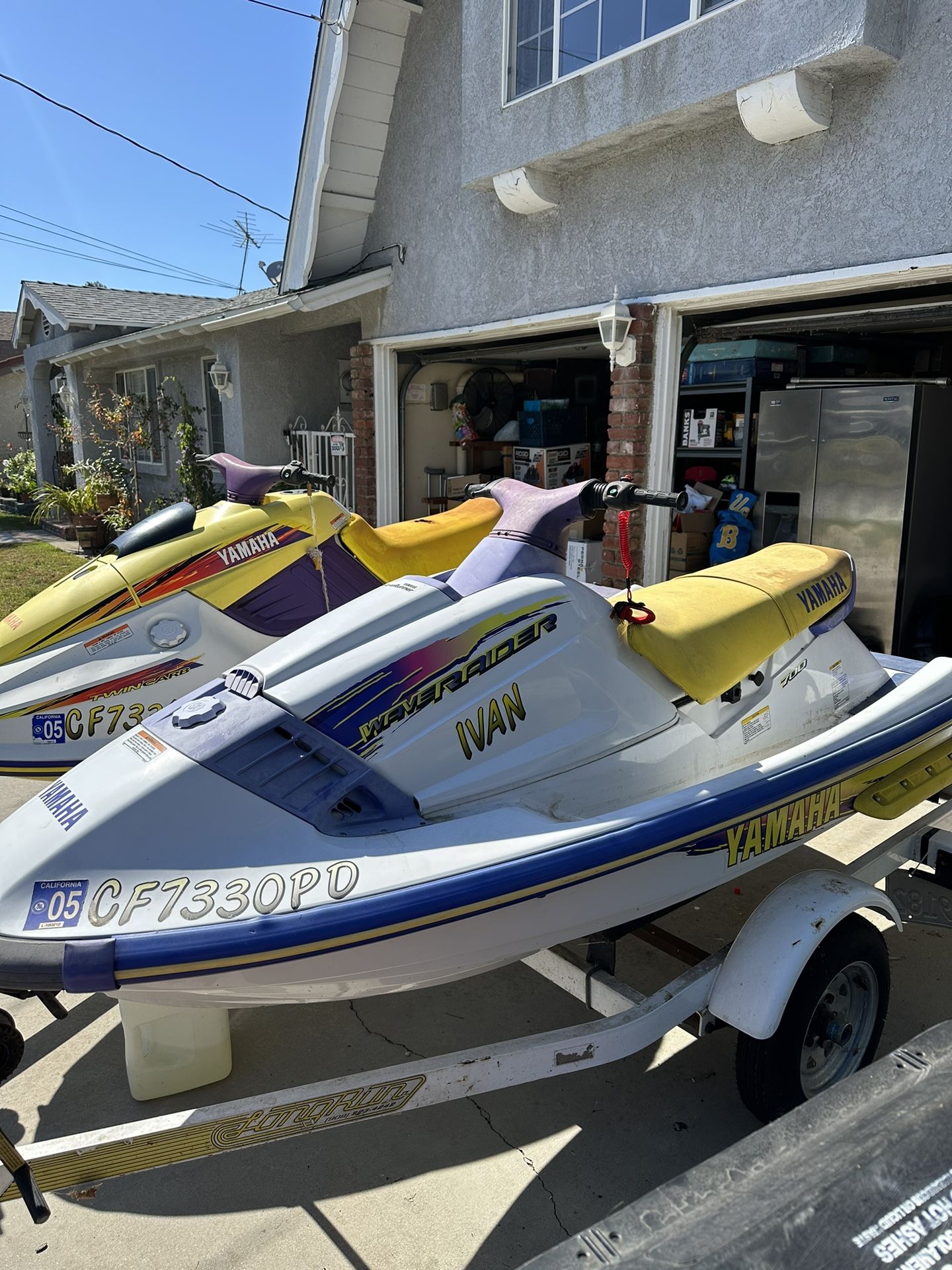 2 Jetski’s 1996 Waveraider And 1996 Waveblaster 2 With Trailer for Sale