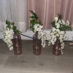 Set 3 Artificial Flower Centerpieces 