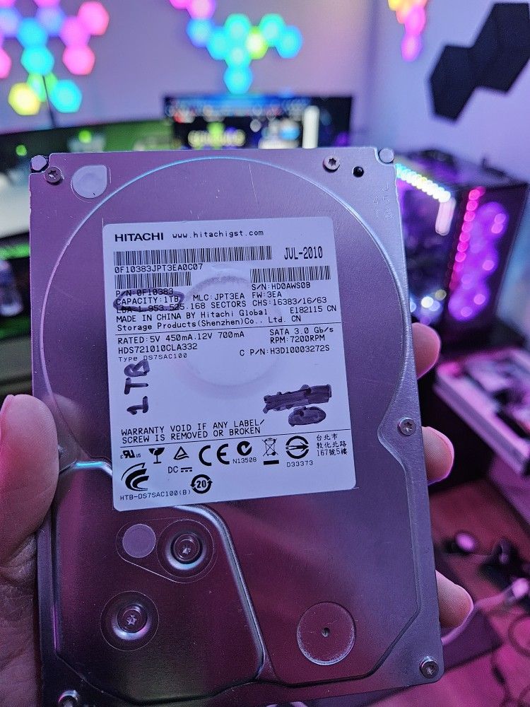 Hitachi 1 Terabyte Hard Drive