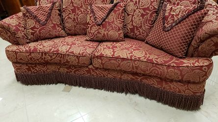 Sofa with cushion pillows