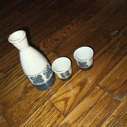 Antique Sake Set, 3pc