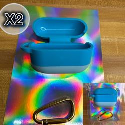 X2 For Apple Airpod Pro Case Silicone Protective Cover With Keychain