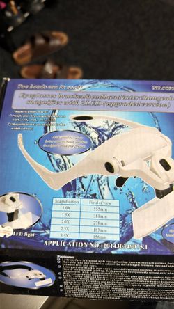 Head Magnifier Headband Magnifying Glass with Light Hands LED Magnifier