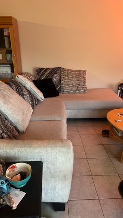 White and grey sofa