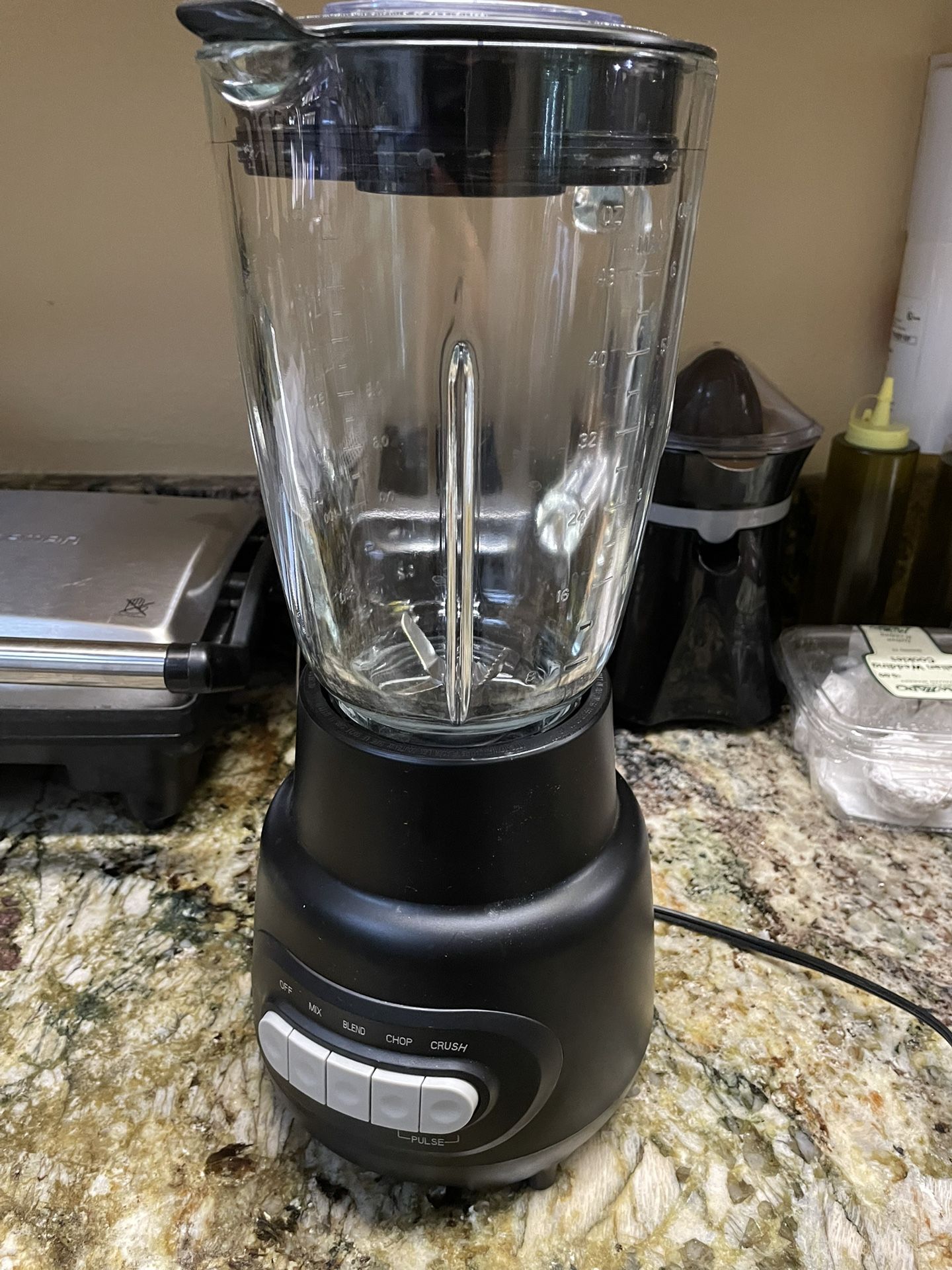 Mainstays Glass Jar 5 Speed Blender with 6-Cup Jar