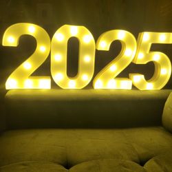 Led light up numbers. 2025..You can mix up numbers for whatever party birthday etc..