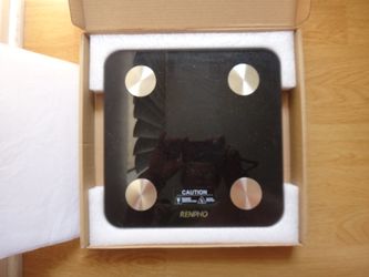 RENPHO ES-26BB-B Smart Body Fat Scale Bluetooth BMI 400lb Black