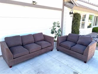 Brown couch set