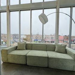 Rove Lab Midcentury Modern Minimalist Green Modular Sectional Sofa Couch