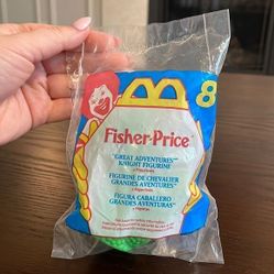 Fisher-Price “Great Adventures” Knight Figurine with Green Dragon Sealed NWT 