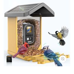 FlowaFoli Solar Powered Video Bird Feeder Camera Auto Capture, Motion Detection