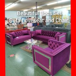 🥰 Beautiful Sofa Loveseat And Chair Set