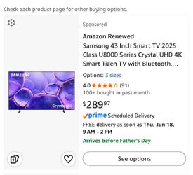 Samsung 43 inch Smart TV