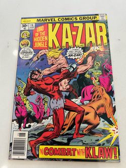 Ka-Zar #16Vol. 2 1976 Marvel Comics, High Grade Comic Book, Newsstand