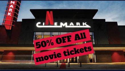 All movie tickets 50 % off