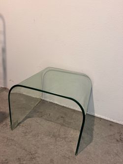 Waterfall glass side table