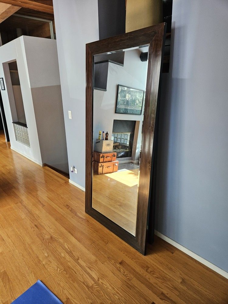 Extra Large Tigerwood Framed Mirror