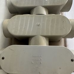LOT OF 3* Scepter Conduit Body PVC Fitting 4”