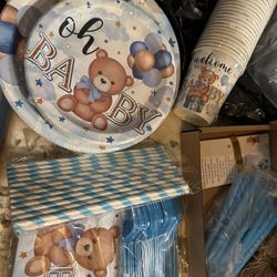 Boy Bear Baby Shower Items