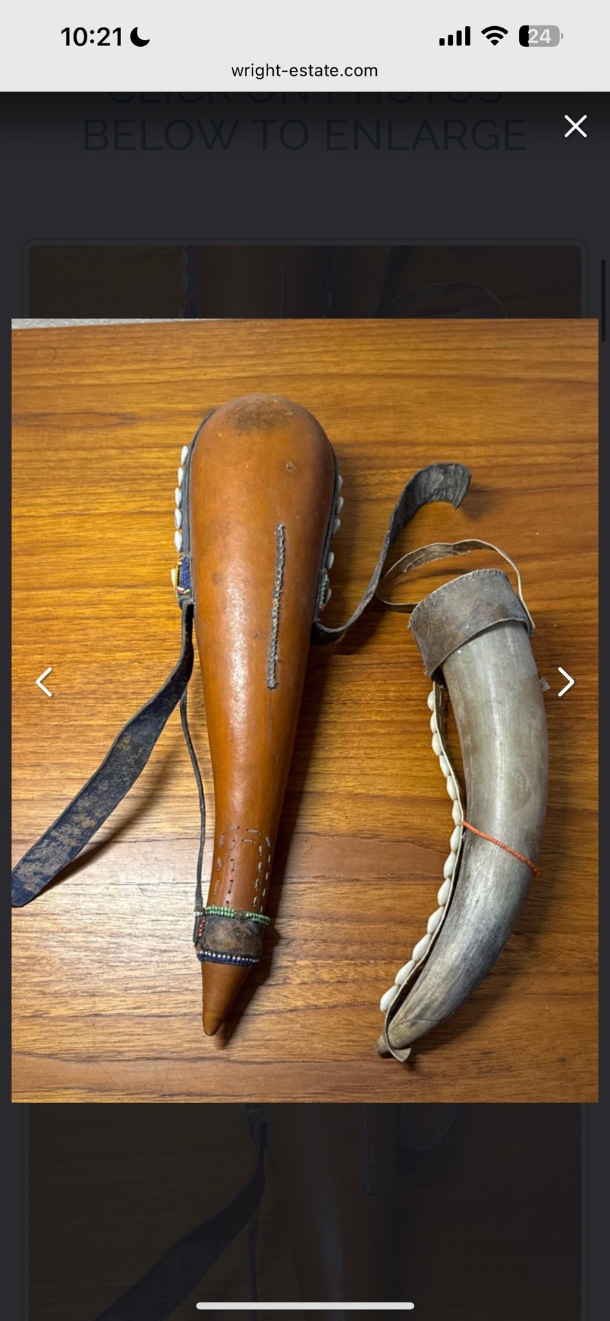 Authentic African Horn And Water Jug They Are Antiques